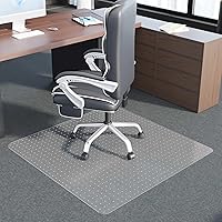 Vista 11 de Tapete para silla de oficina para suelos de madera dura, tapete de oficina fácil de deslizar para sillas rodantes, tapete transparente para silla