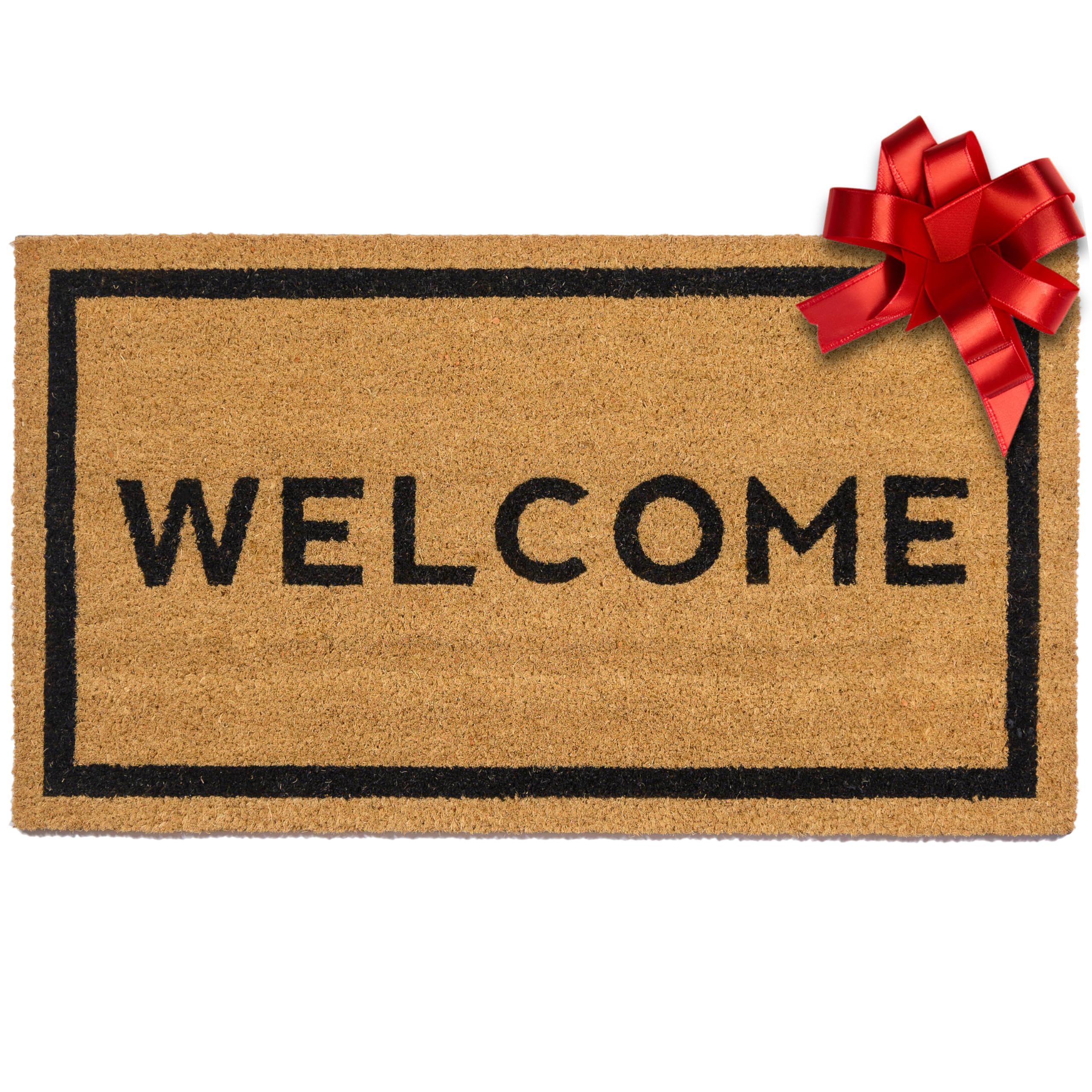 Welcome Door Mat 30x17 Inch Bold, Thick Welcome Mat Outdoor, Welcome Outdoor Mat Front Door Entrance, Thick Non-Slip PVC Backing Welcome Entry Doormat for Front Door, Welcome Matt For Front Door