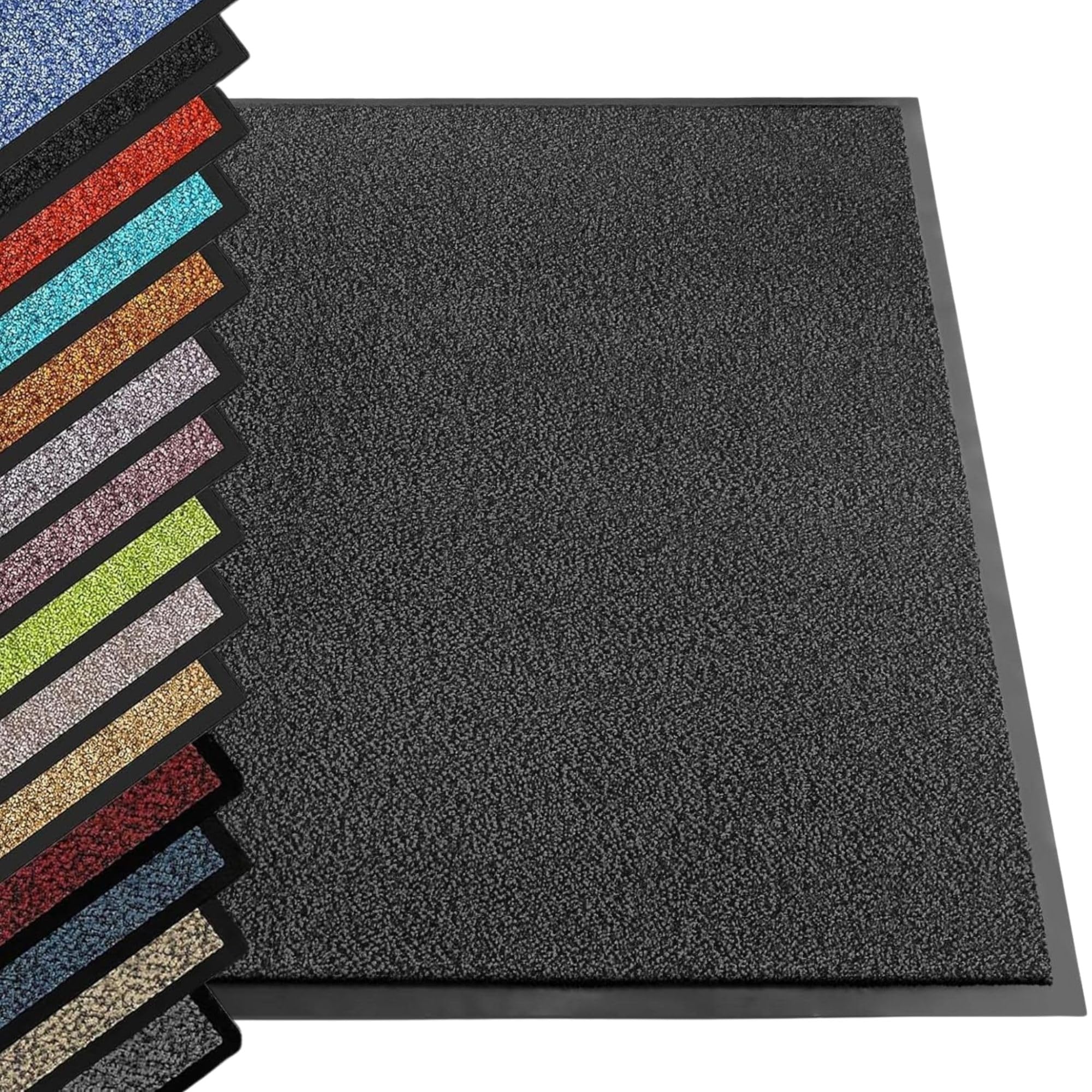 Etm Anthracite/Black Non-Slip Dirt Trapper Mat Absorbent Heavy-Duty Entrance Mat For Indoor And Outdoor (, 135 X 200 Cm) Washable Door Mat Barrier Mat Front Doormat