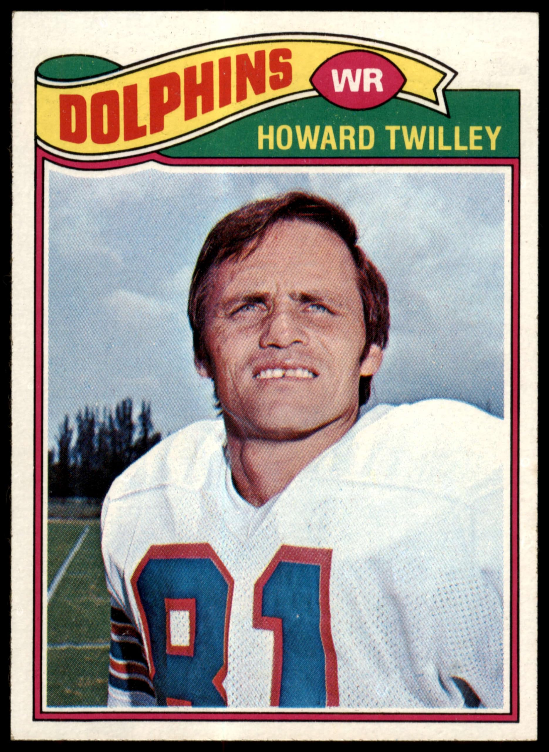1977 Topps # 464 Howard Twilley Miami Dolphins (Football Card) VG/EX+ Dolphins Tulsa