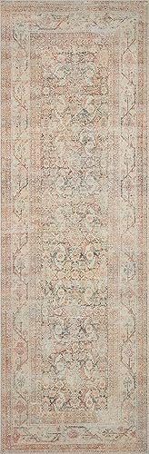 Miniatura 4 de Loloi II Adrian Collection ADR-01 - Alfombra rectangular tradicional de 2pies y 6pulgadas x 9pies y 6pulgadas, diseño natural y albaricoque