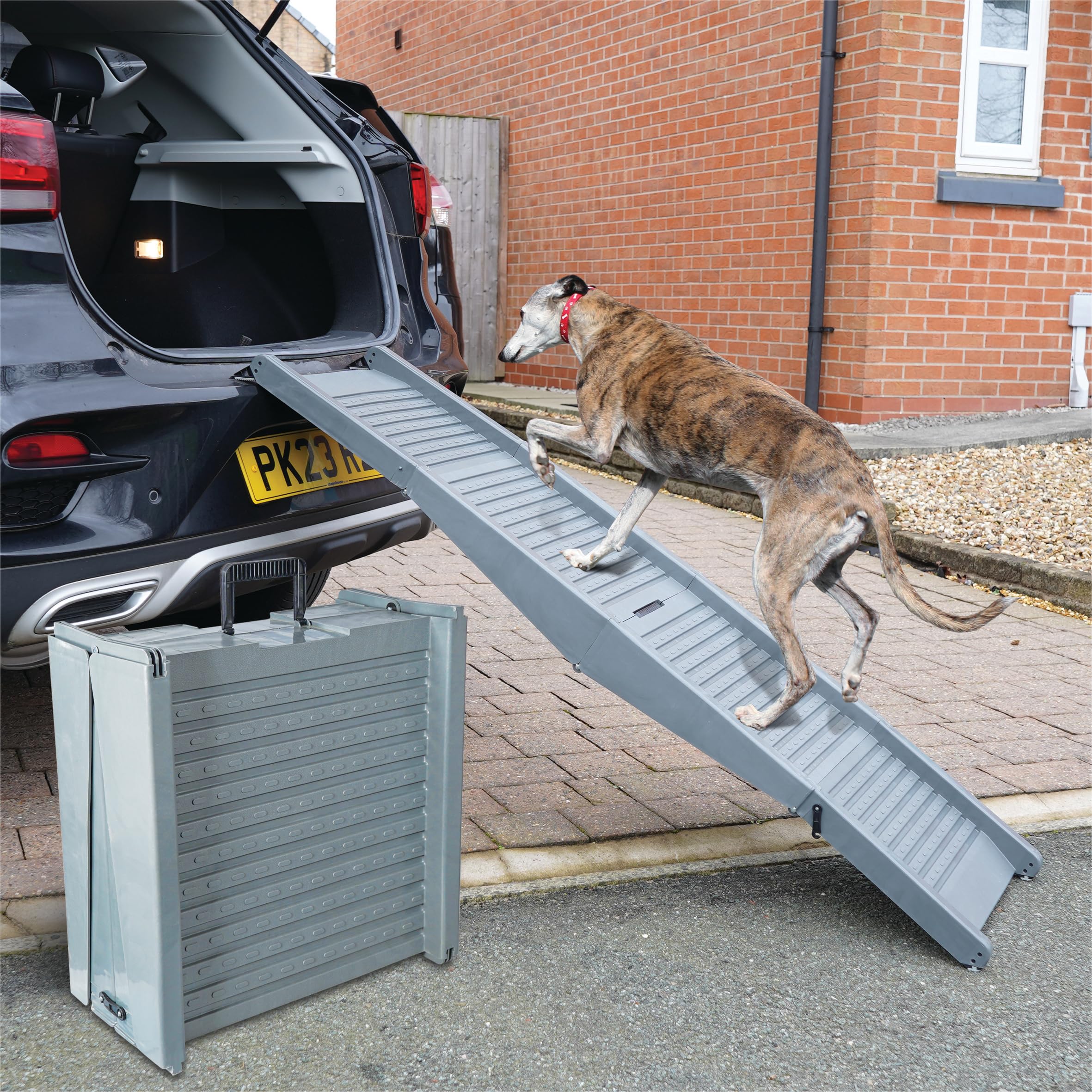 Bestfor Dog Pet Ramp - Premium, Non-Slip, Lightweight Ramp for Safe and Easy Pet Travel | Durable and Portable Design for Dogs for Cars, SUVs, and Beds
