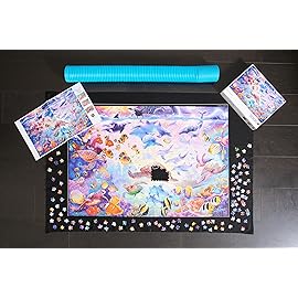 Buffalo Games - Roll-up Puzzle Mat - Jumbo Size for up to 2000 Piece Puzzles - Easy Storage and Clean Up - Expanding Tube for Roling - Save Your Jigsaw Puzzle