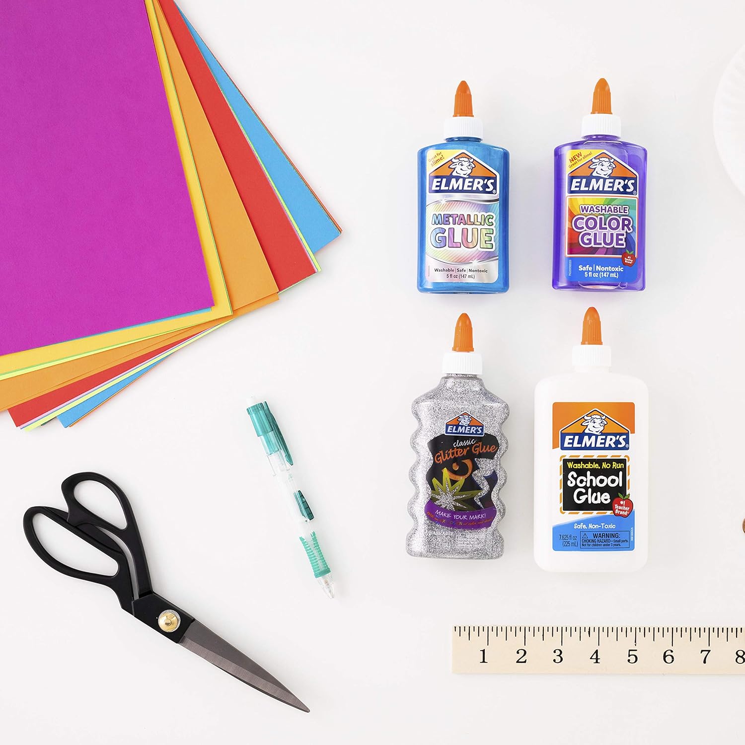 Elmer's Liquid School Glue, White, Washable, 32 Ounces - Great for Making Slime, Arts & Crafts, Back to School, #1 Teacher Brand (Pack of 6)