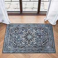 Vista 52 de Bloom Rugs - Alfombra caminera Caria lavable, antideslizante, de 3,05 m, color marfil/gris/caramelo tradicional, para entrada, pasillo, baño