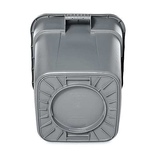 Miniatura 4 de Rubbermaid Commercial Products BRUTE - Contenedor cuadrado de almacenamiento sin tapa, 28 galones, color gris (FG352600GRAY)
