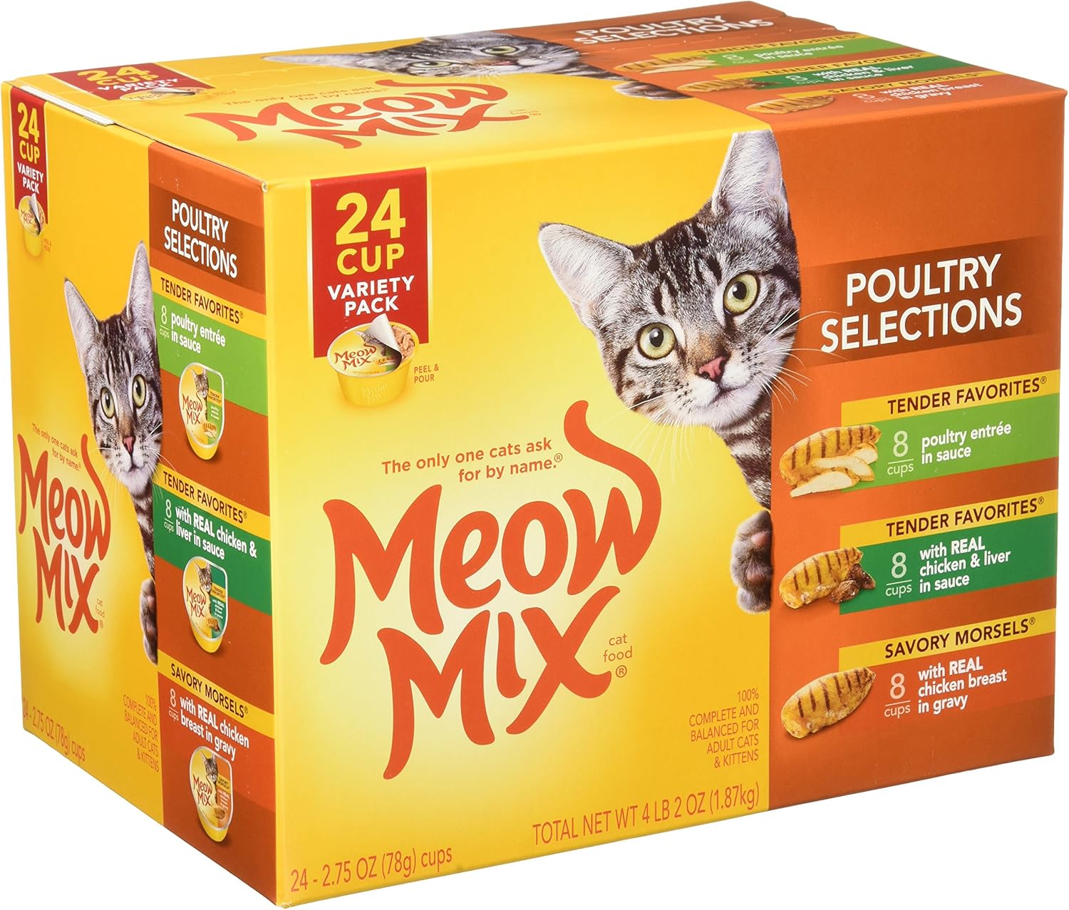 Meow Mix Cat Food Variety Pack Poultry Selections 2.75