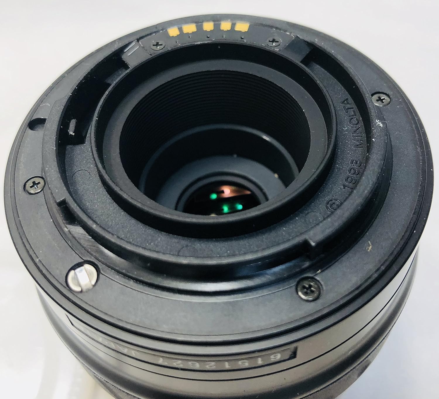 Pozadi view of Minolta 35-70mm AF Lens mount