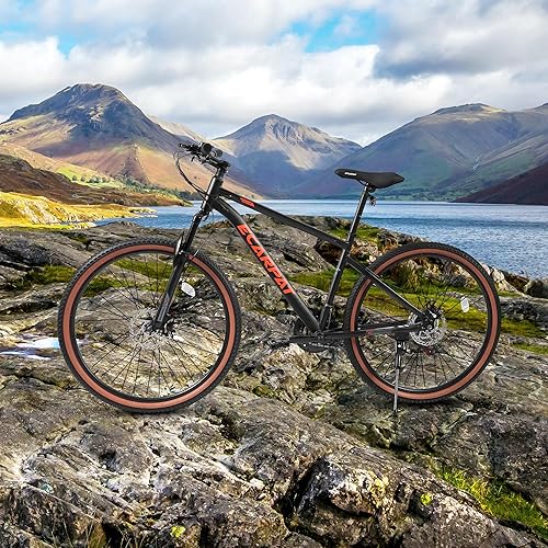 Miniatura 17 de 24/26/27.5 Inch Wheel Mountain Bike, 21 Speed MTB Bike with Full/Front Suspension, Steel Frame and Dual Disc Brakes, Adult Mens Outdoor Cycling