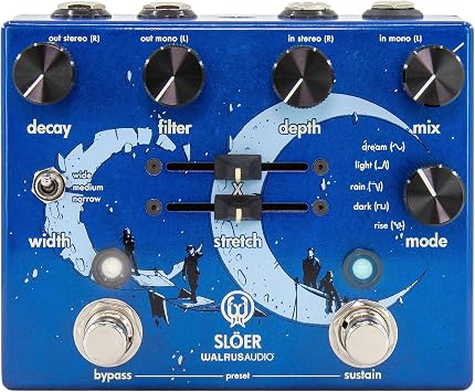 Walrus Audio SLOER Stereo Ambient Reverb, Blue