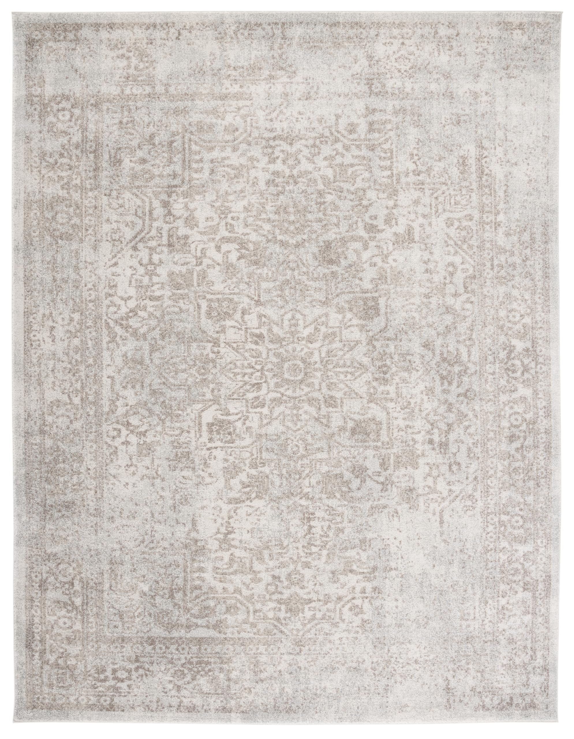 SAFAVIEH Evoke Collection Area Rug - 8' x 10', Ivory & Taupe, Oriental ...