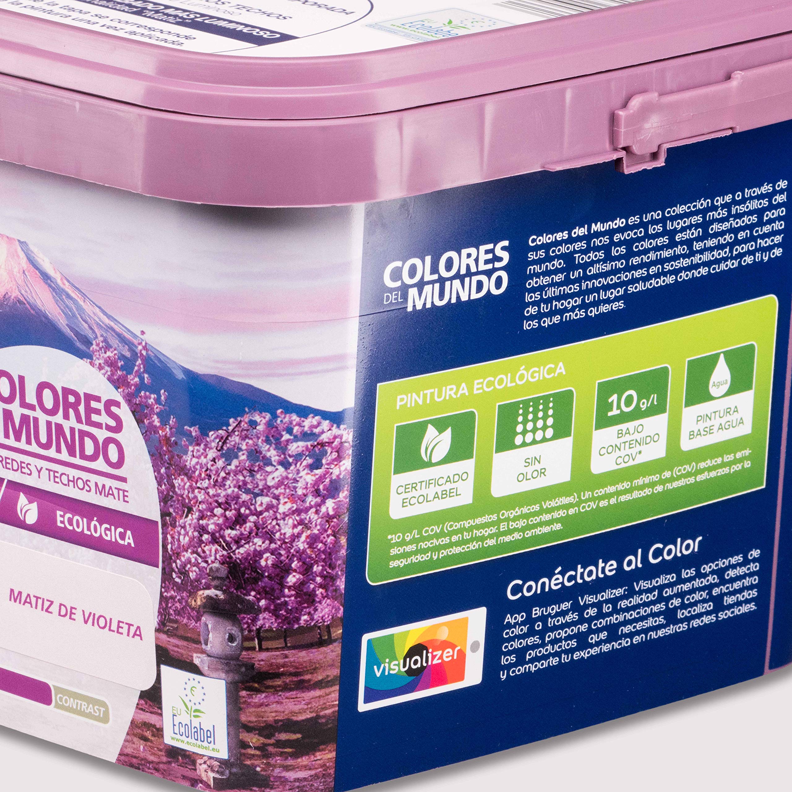 Bruguer Colores del Mundo Pintura para paredes monocapa Japón Matiz de Violeta 4 L