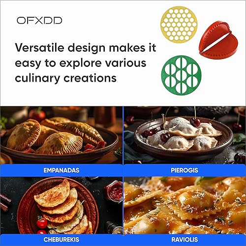 Miniatura 6 de Máquina para hacer albóndigas y prensa para hacer empanadas y moldes Pierogi (juego de 3) - Forma de plástico para hacer empanadas, Pierogi,