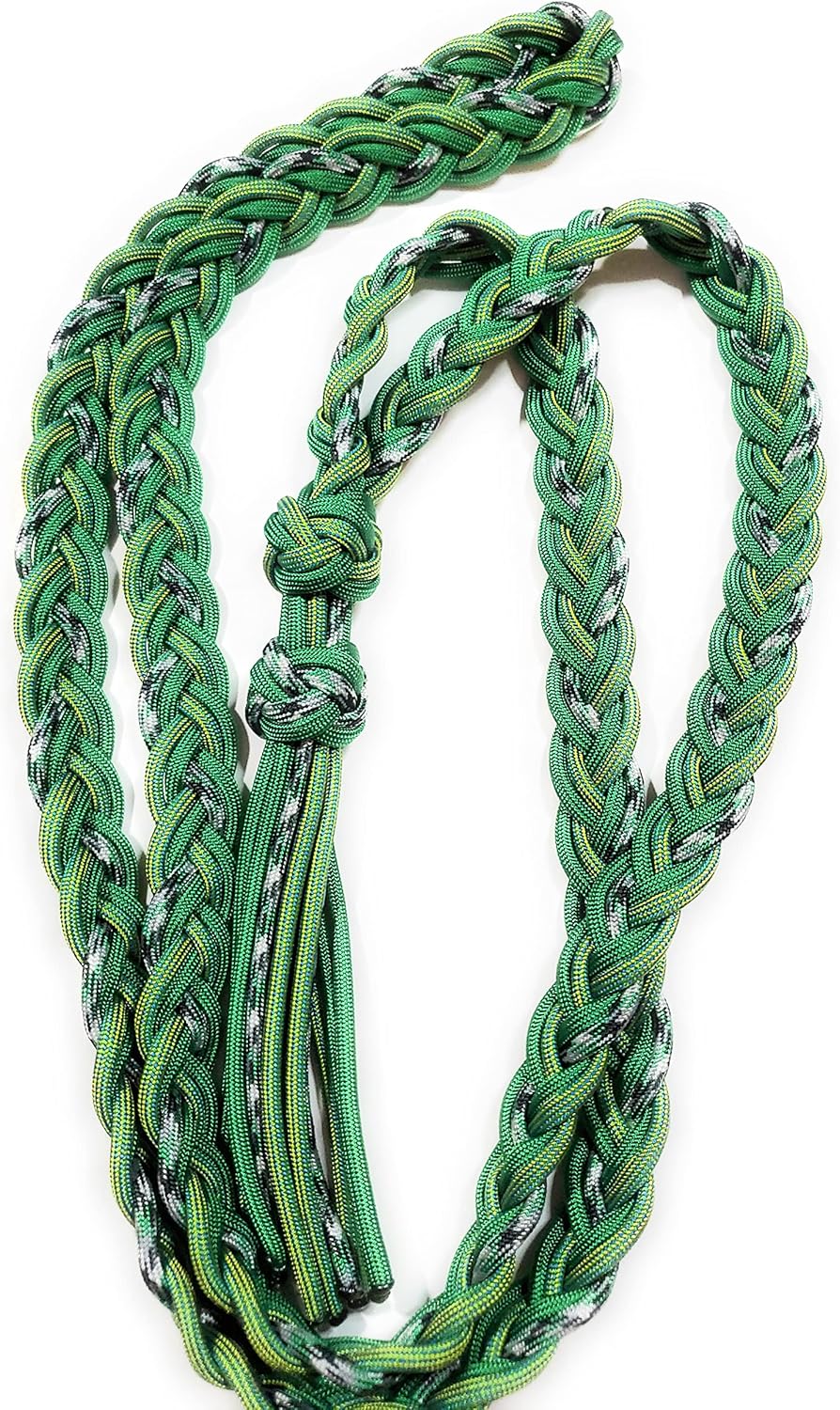 Bridleless Neck Rope Liberty Horse Tack Handmade Braided Emerald Green/Yellow