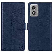 for Moto G Play 2024 Wallet Case Magnetic Closure 6.5 inch,Blue