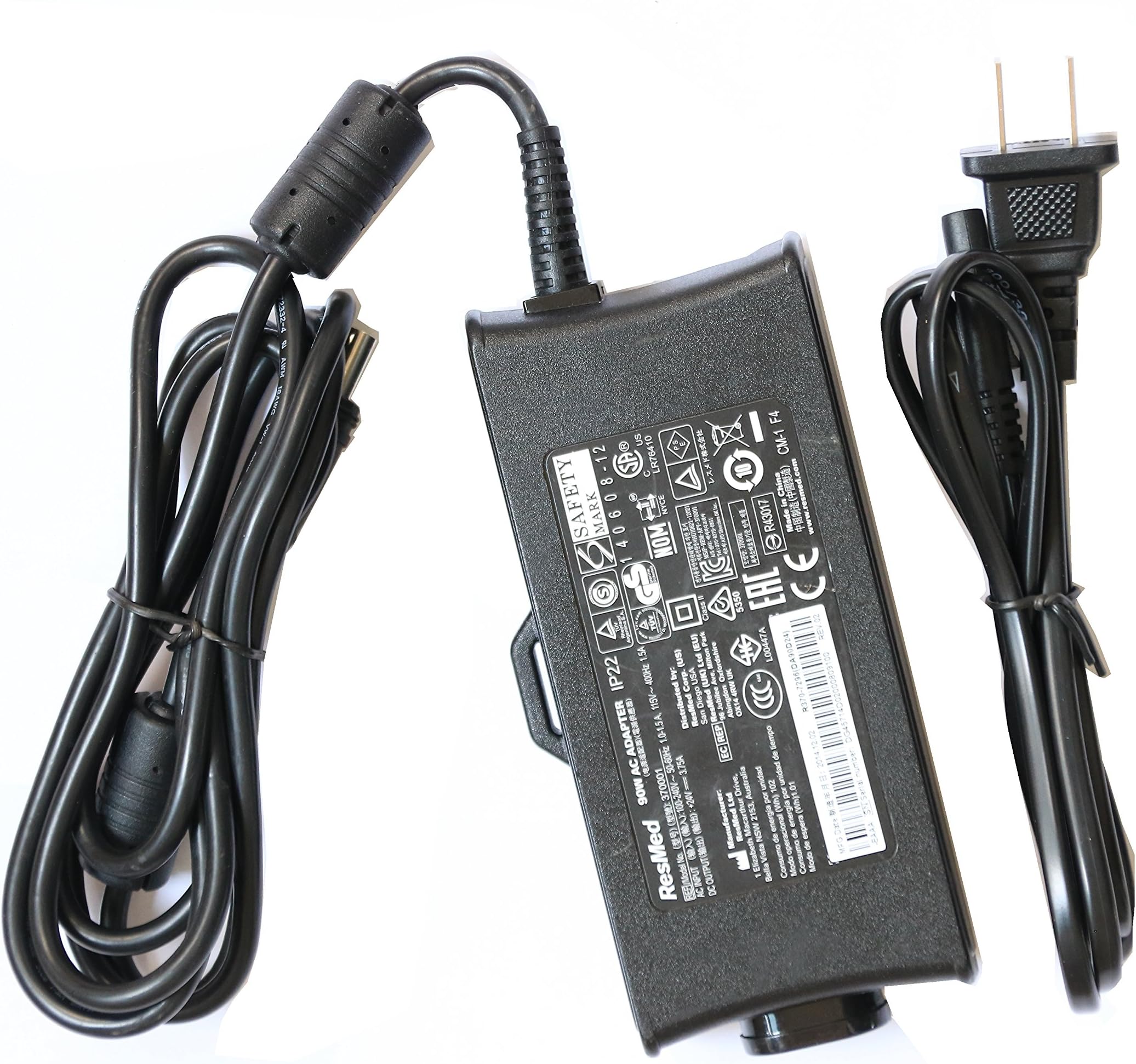 AC DC Adapter Replacement for Resmed S10 Series ResMed Airsense 10 Air Sense S10 AirCurve 10 Series CPAP and BiPAP Machines,90W Fit for Resmed S10 370001 Replacement Power Supply Cord Cable Charger