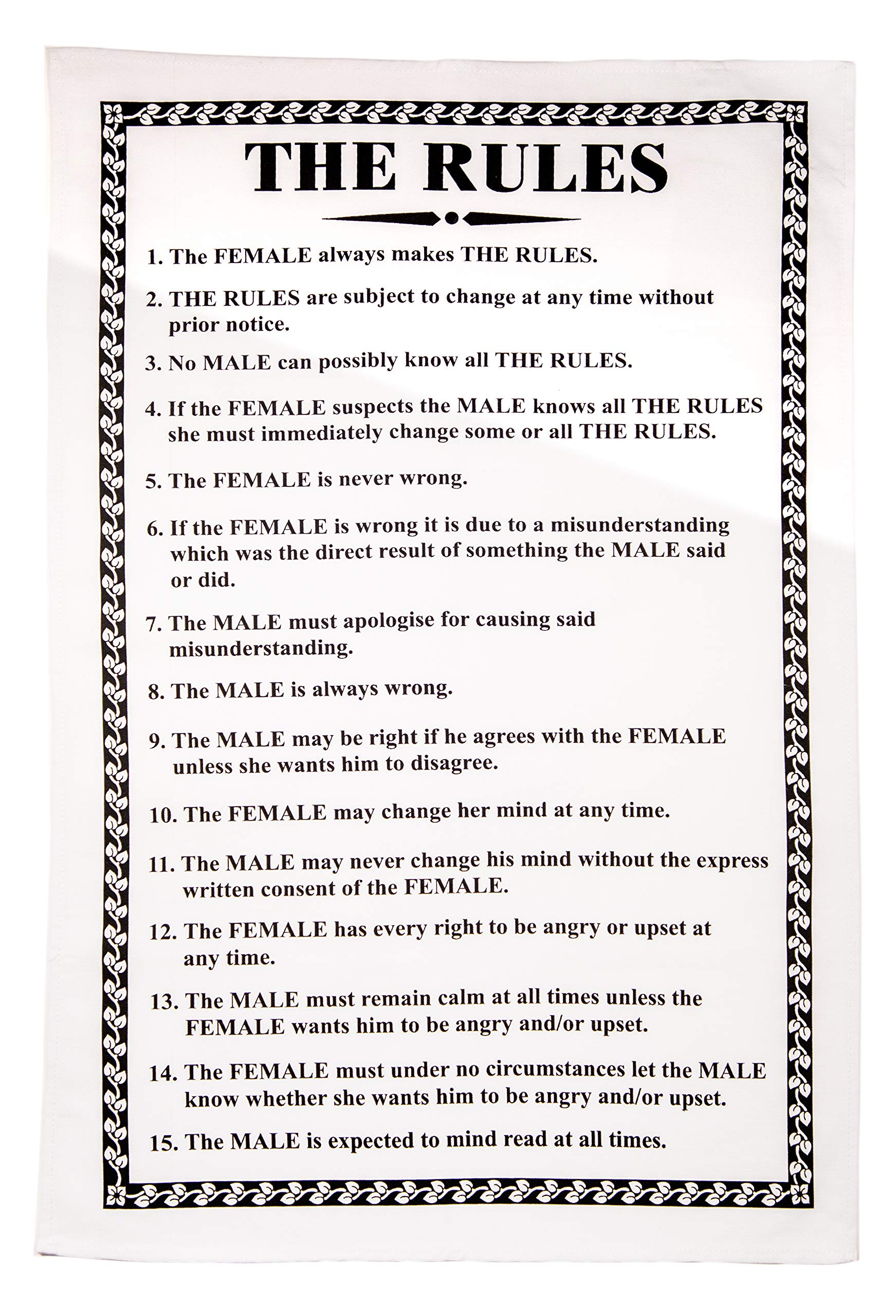 Ulster Weavers Multicolor Rules Cotton Tea Towel, Multi