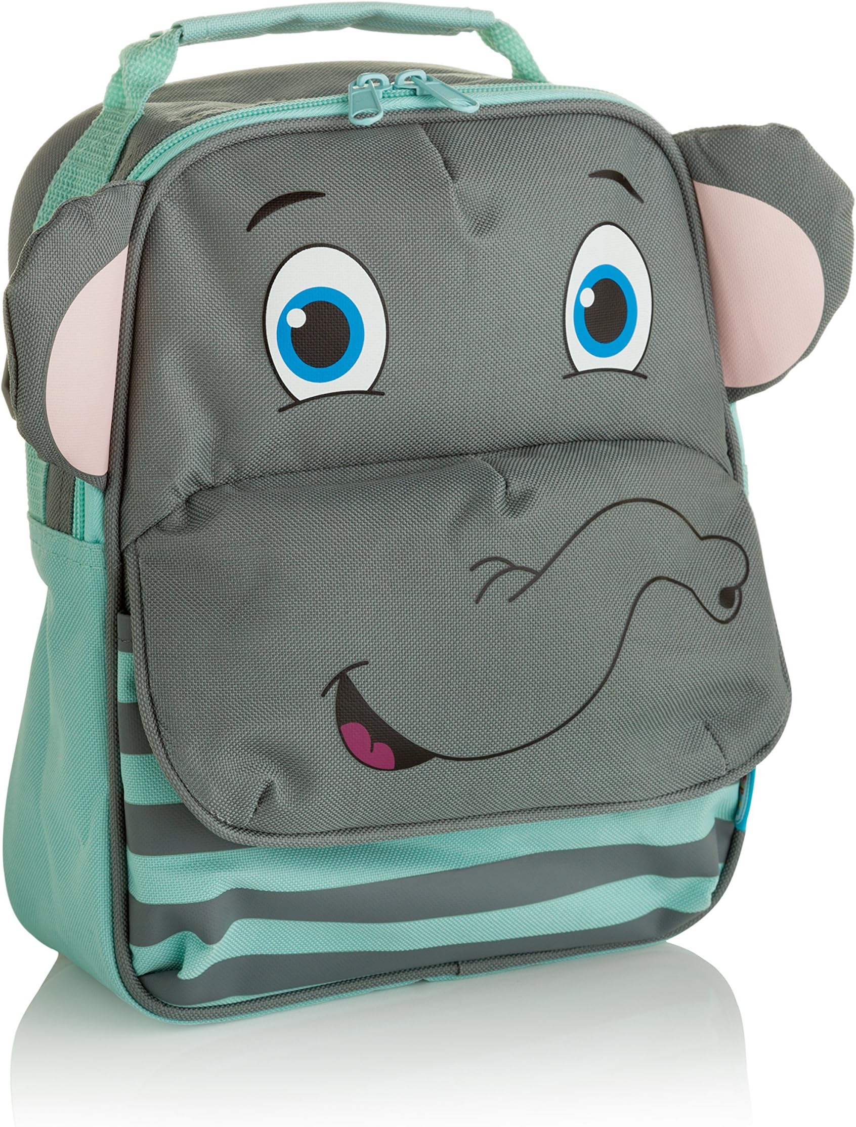 Universal Child Friendly Back-to-School Fun Protective Cushioned Adjustable Secure Novelty Children's Character Rucksack with Interior Sleeve for 6-8 inch Tablets - Elephant