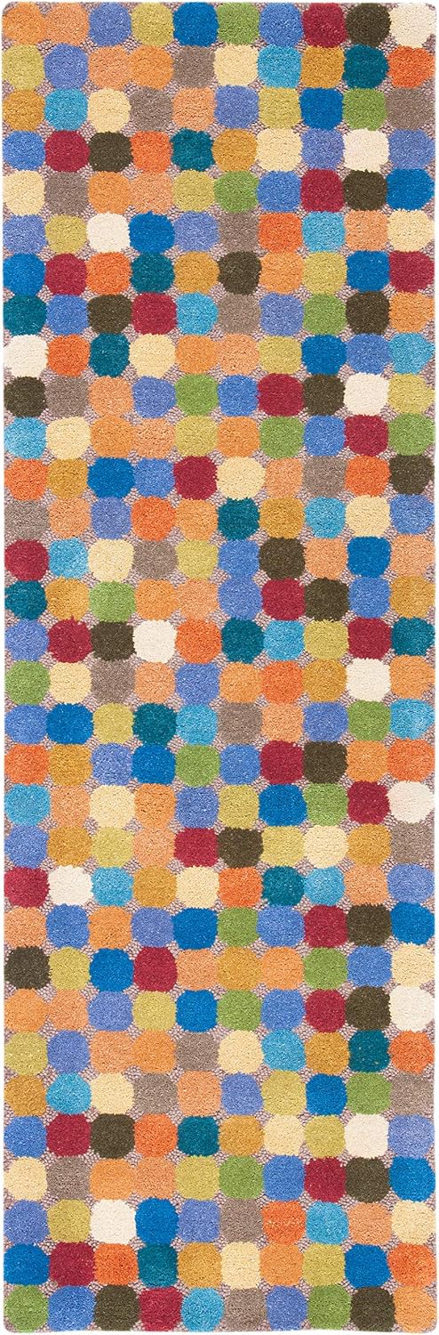 SAFAVIEH Soho Collection Runner Rug - 2'6" x 10', Multi, Handmade Abstract Wool, Ideal for High Traffic Areas in Living Room, Bedroom (SOH922A)