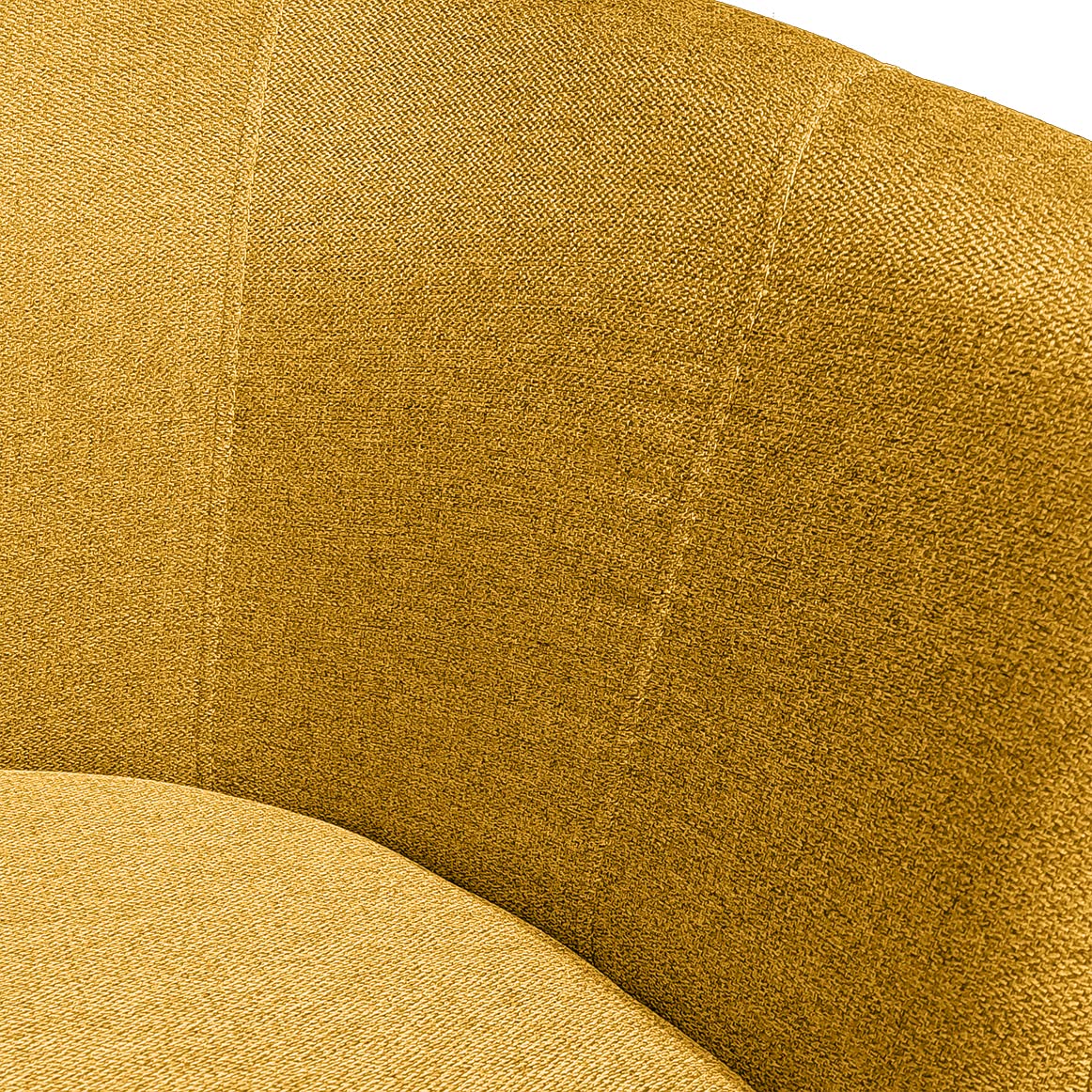Fauteuil Cabriolet Tissu jaune moutarde - Design Contemporain - CABRI