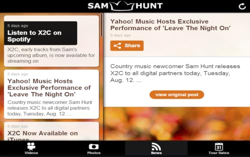 Fanappz - Sam Hunt Edition – vue 4