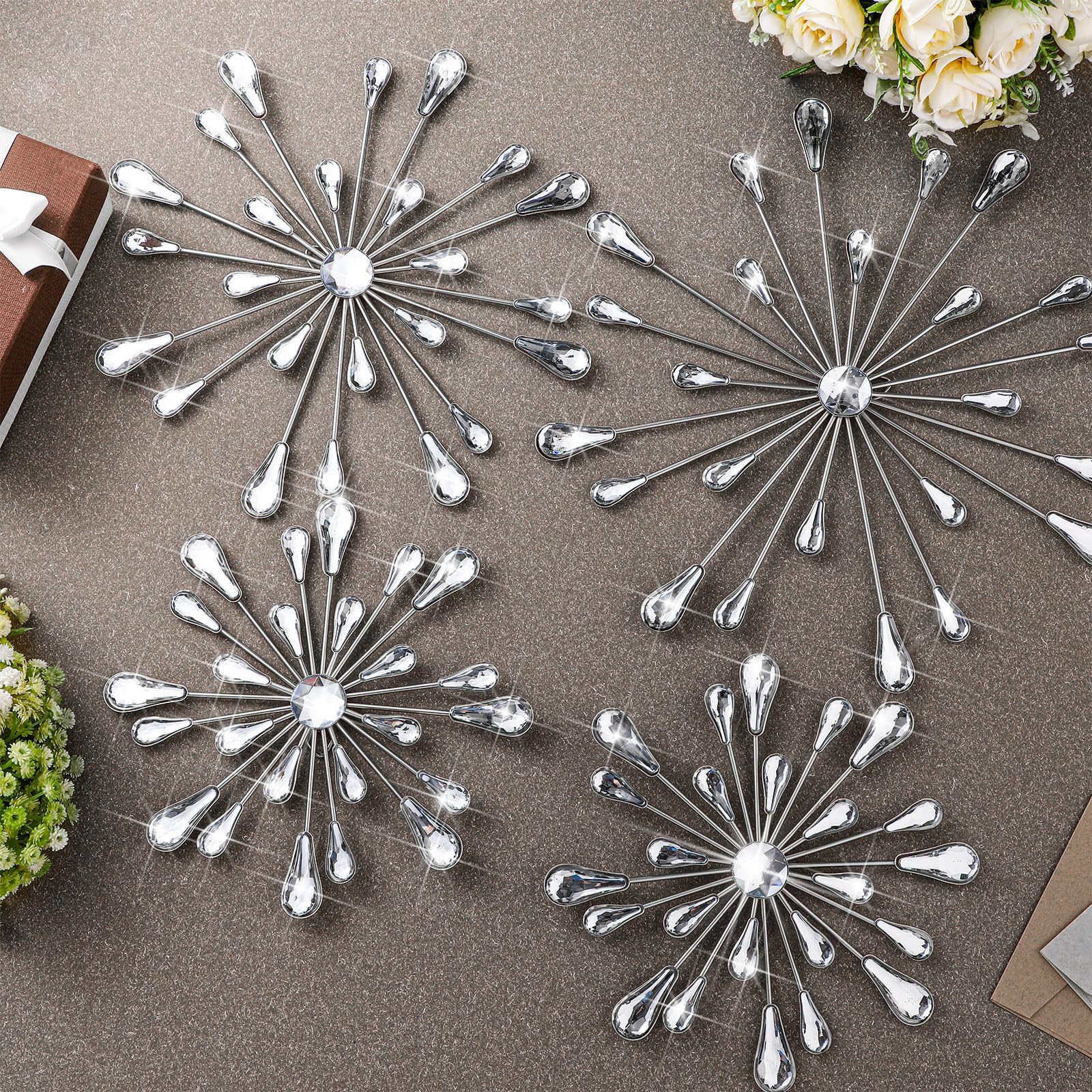Amazon.com: Hicarer 4 Pcs Starburst Wall Decor Bling Wall  display picture 2