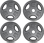 CAP Barbell Standard 1-Inch Grip Weight Plates 7.5 lbs BLACK, Pack (x4)