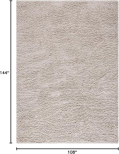 Vista 86 de SAFAVIEH Venus Shag Collection - Alfombra decorativa, 2 pies 7 pulgadas x 5 pies, color marfil, diseño sólido, no desprende pelusa y de fácil