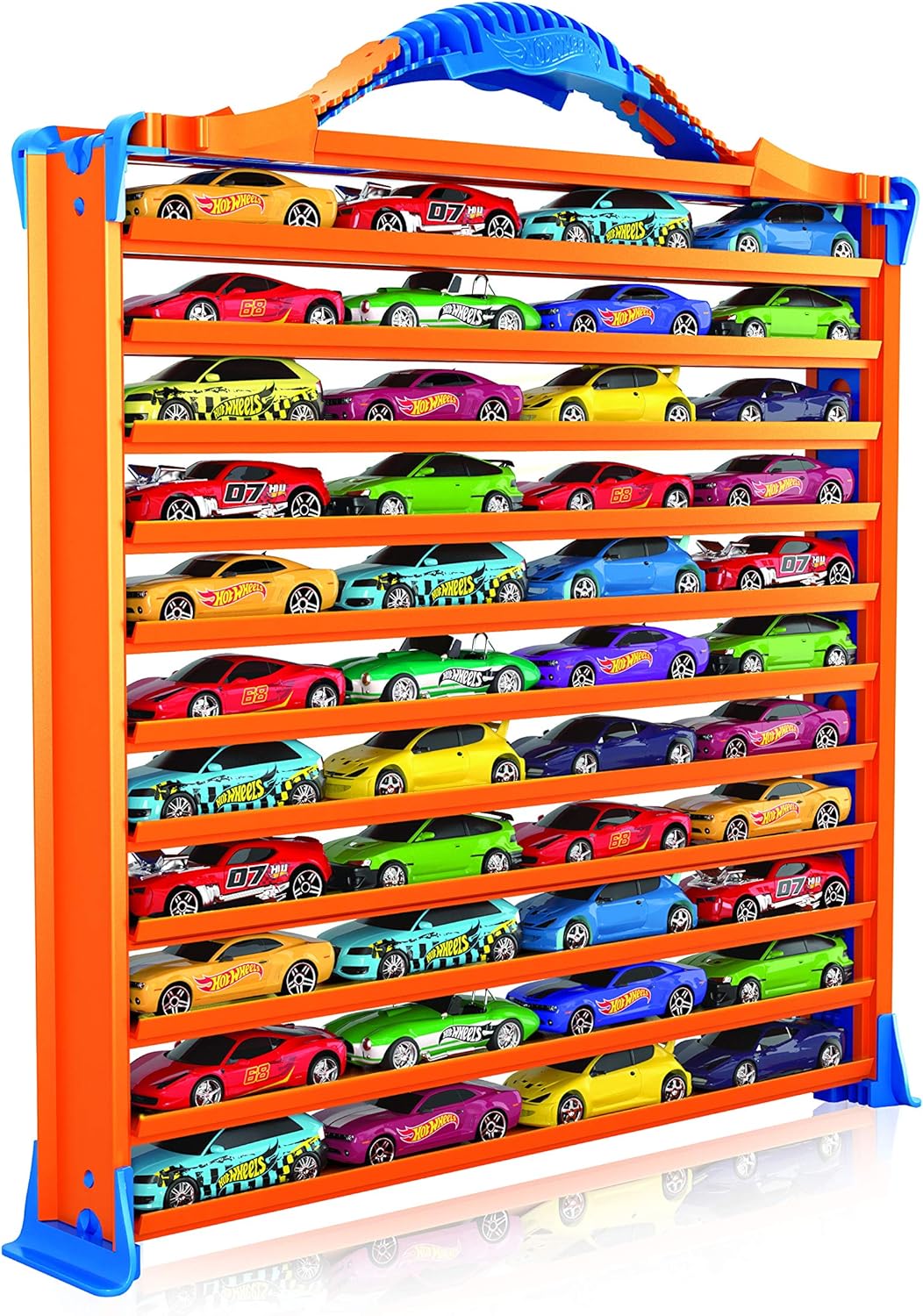 Assembled Hot Wheels Car Carrier with cars