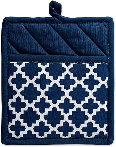 Miniatura 2 de DII Lattice Basics Collection - Juego de guantes de cocina y agarradera, color azul náutico, 2 unidades