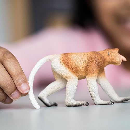 Miniatura 2 de Schleich Wild Life - Figura realista de mono Proboscis – Auténtico y altamente detallado juguete de animales salvajes, duradero para la educación y