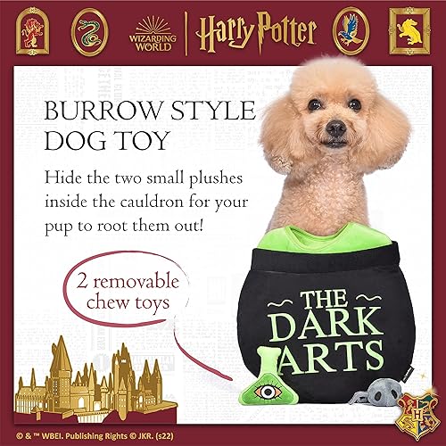 Miniatura 9 de Harry Potter Juguete de madriguera de árbol navideño de 14 pulgadas con chirriante de felpa Hogwarts House Presents  Juguetes para perros para