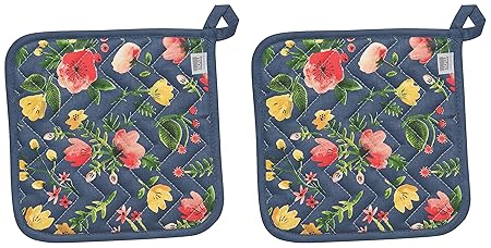 Now Designs Basic Potholder, Set of Two, Midnight Garden