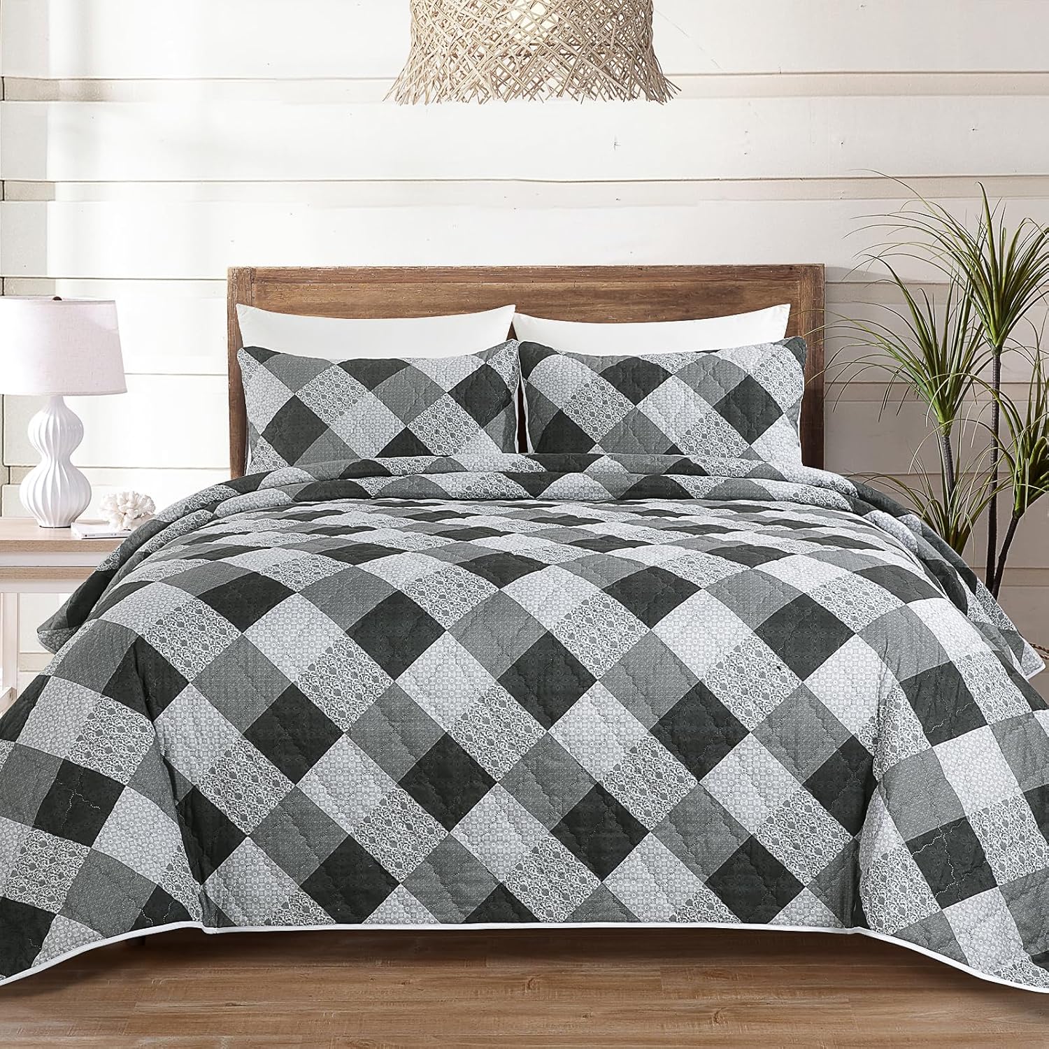 HOMBYS Oversized King Bedspread 128x120, Lightweight & Soft