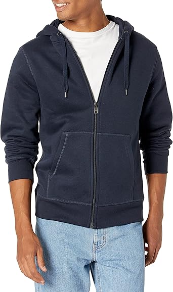 Amazon Essentials Men's Full-Zip Fleece Hoodie Sweatshirt (Available in Big & Tall)