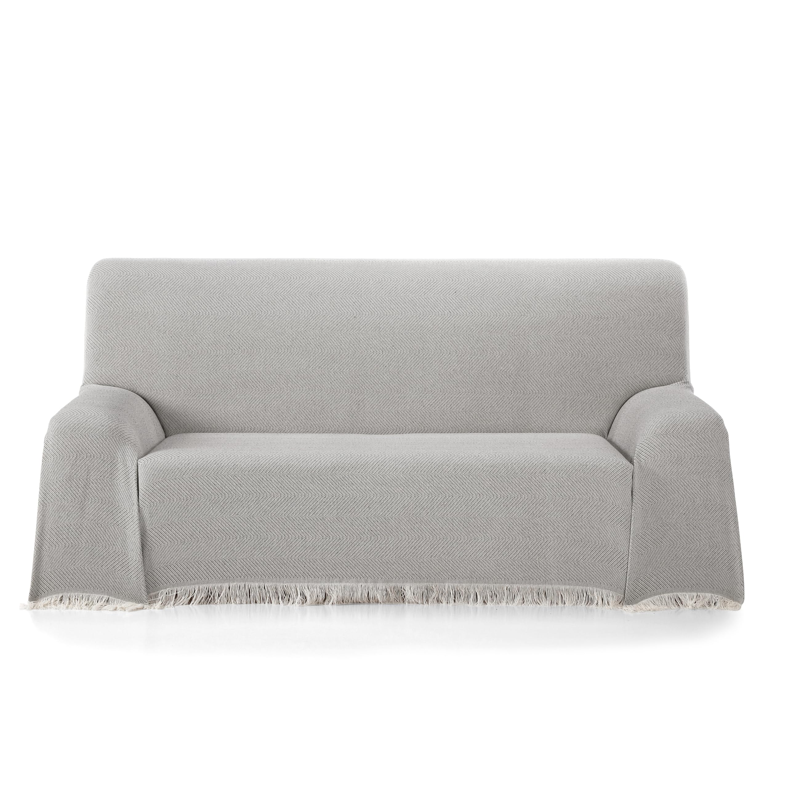 Martina Home Foulard, Tela, Ecru/Grigio, 230x260 cm