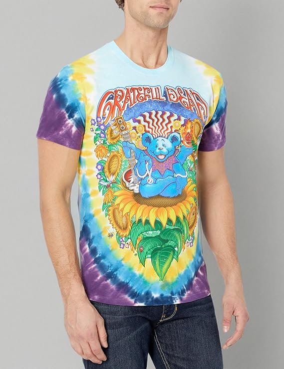 Liquid Blue Men's Grateful Dead Guru Bear T-Shirt
