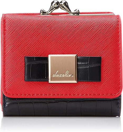 Amazon ダズリン Dazzlin クロコ配色ガマ口財布ミニwallet Daz Red X Blk ブラック Dazzlin ダズリン 財布