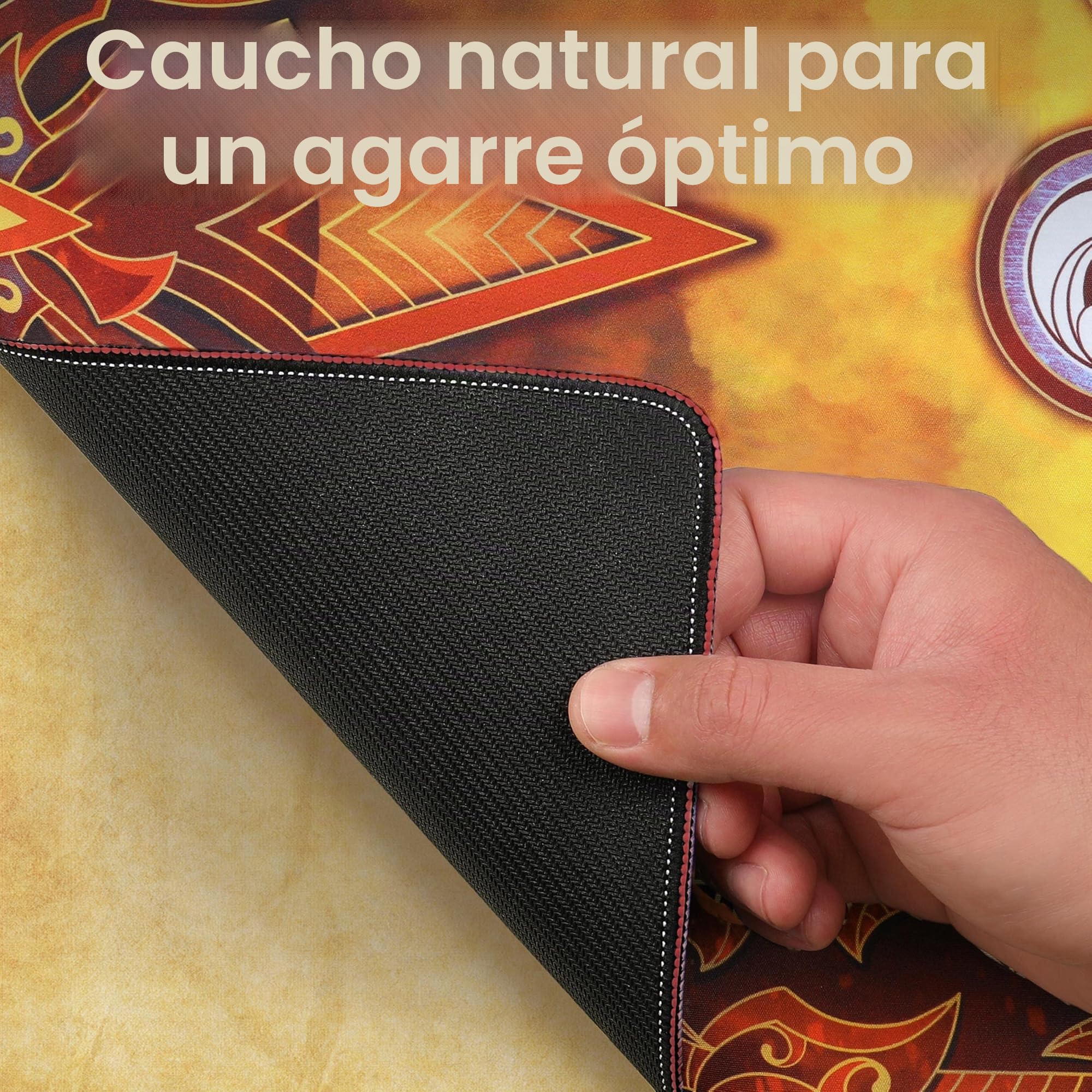 ENHANCE TCG Playmat - Alfombra de Juego MTG con Bordes Cosidos, Superficie Lisa Y Bolsa De Viaje con Cordón - Compatible con MTG, YuGiOh, Pokemon, El señor de los Anillos y Otros TCG y LCG - Llamas