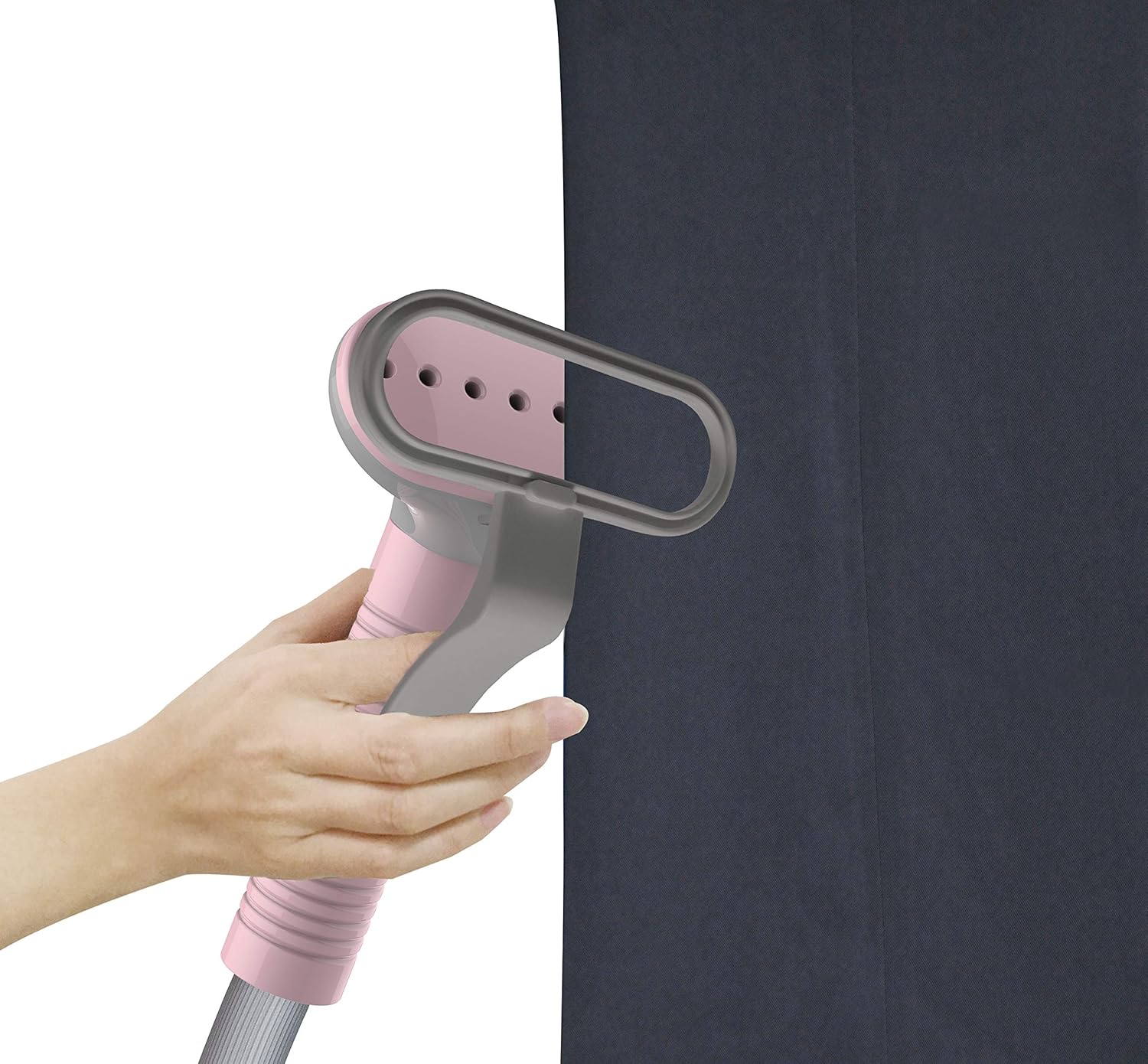 SALAV GS06-DJ Full Size Garment Steamer, Heats in 45secs, 1.3L Water Tank for 46mins of Steam Time, Dual-Insulated Hose, Includes Fabric Brush and Pants Press, 1500watts, Blush