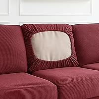 Vista 171 de CHUN YI - Funda elástica para sofá (7 piezas), funda para sofá de 3 plazas con tres respaldos y cojines separados con banda elástica, tela jacquard