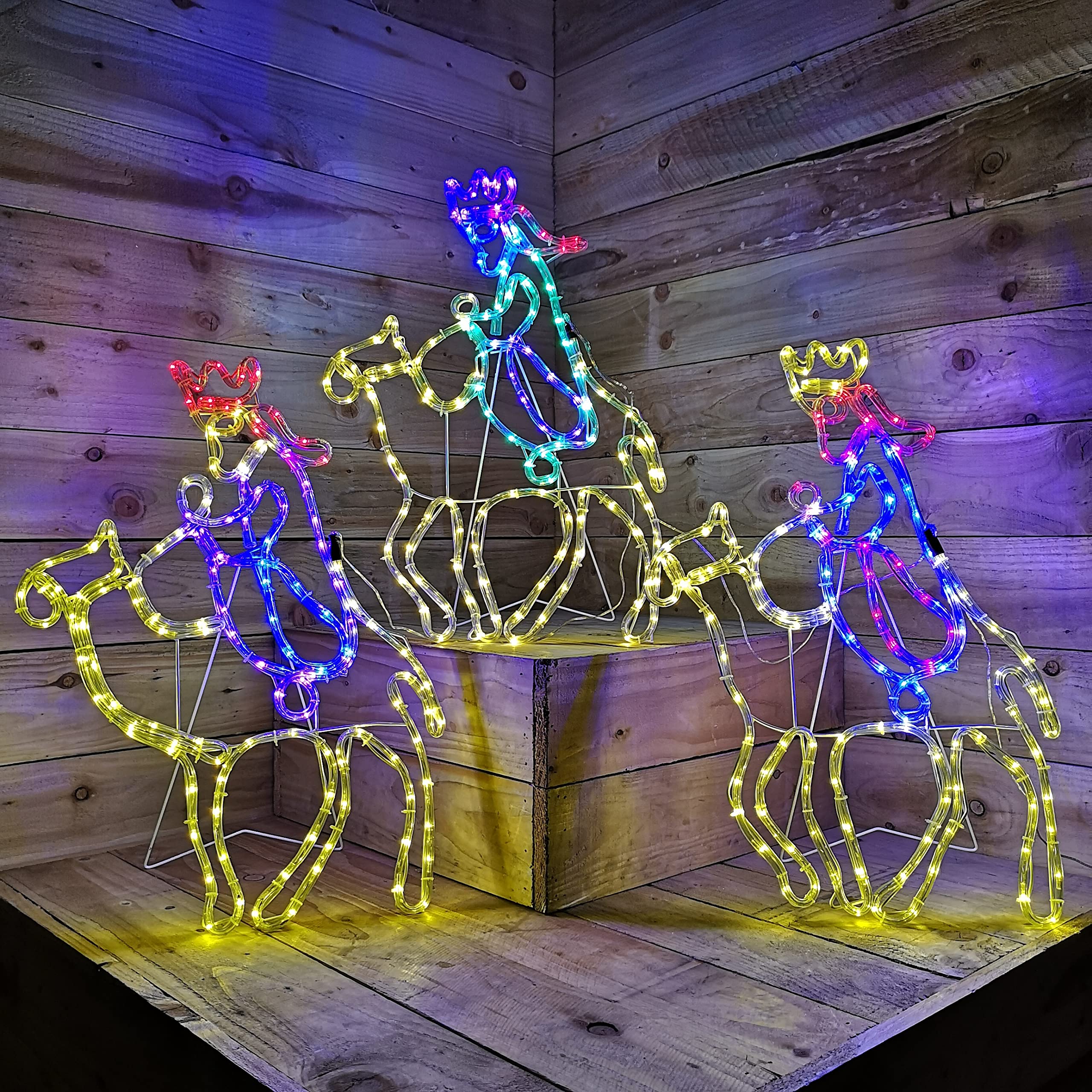 Samuel ALEXANDER 70cm Three Wise Men On Camels 420 LED Outdoor Nativity Scene Christmas Decorations