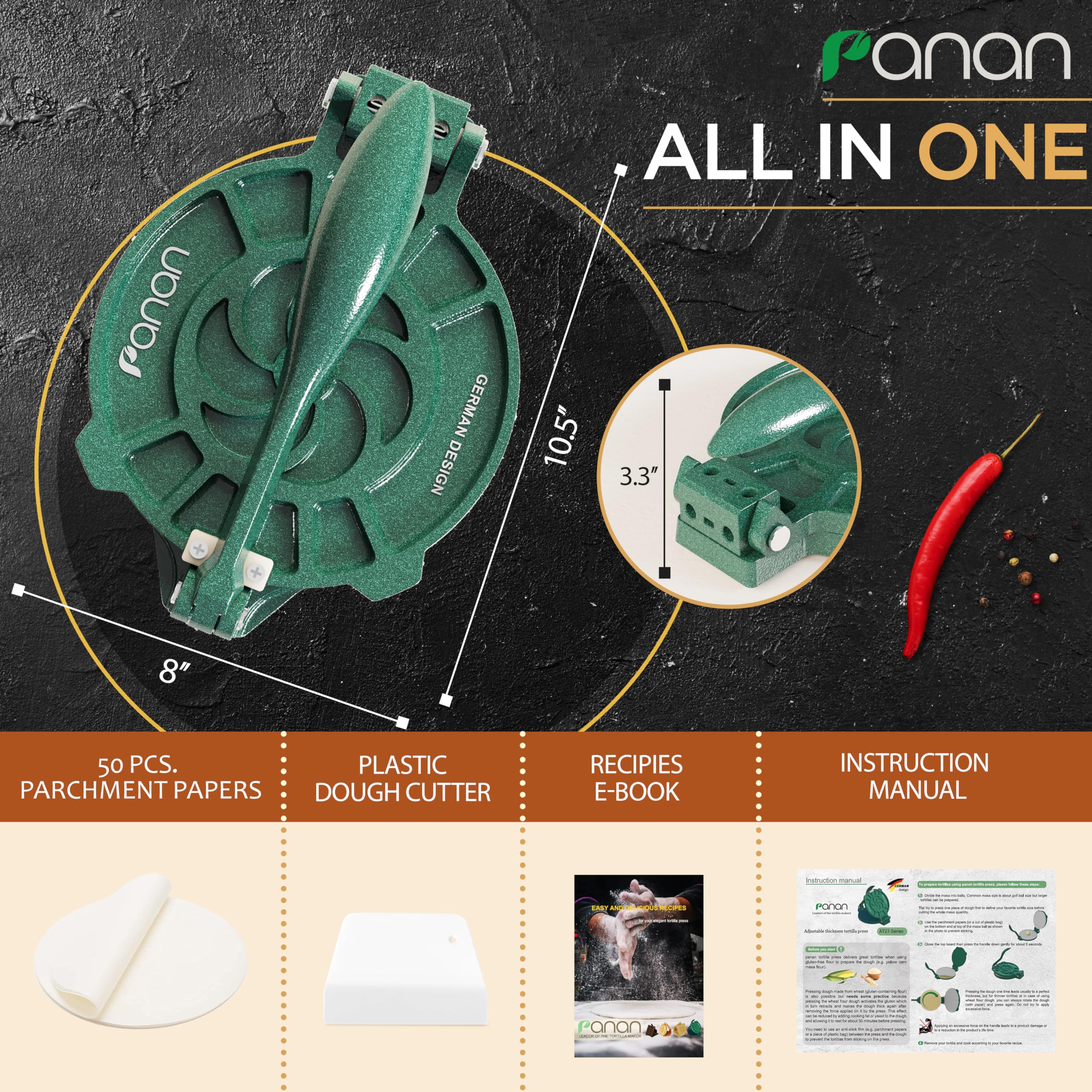 panan Adjustable Thickness Prensa, Madera