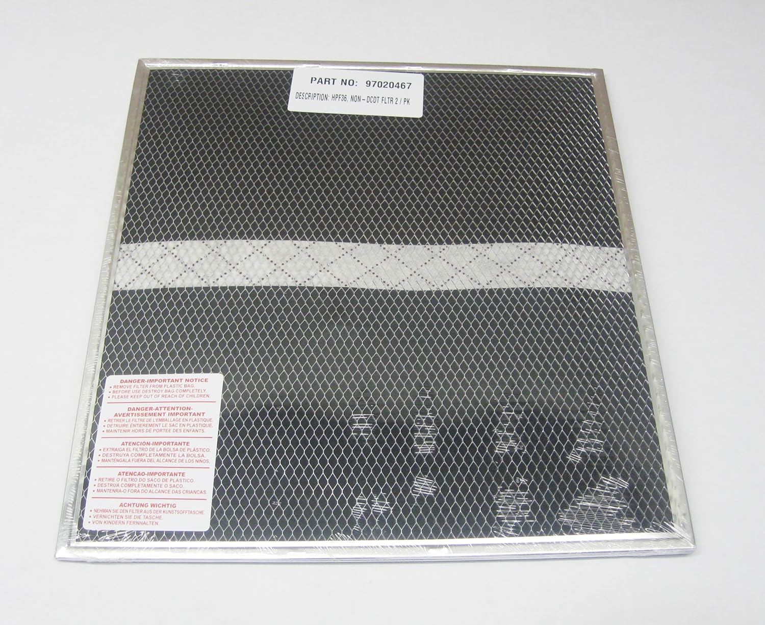 Broan-NuTone Ductless Charcoal Replacement Filters (Xd) for 36 in. AVSF1 and AHDA1 Range Hoods (2-Pack) S97020467