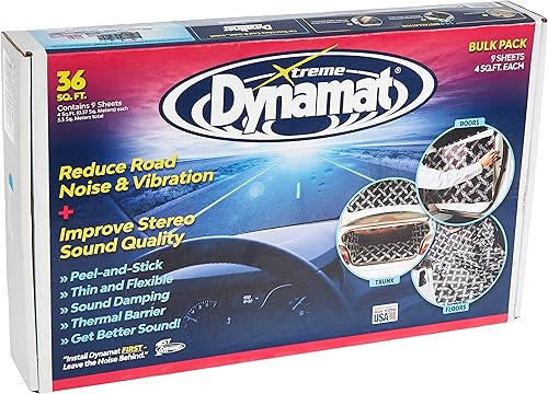 Miniatura 3 de Dynamat 10455 18" x 32" x 0.067" - Amortiguador de sonido autoadhesivo de grosor (9 hojas)  DYNAMAT 10007 Dyna-Roller Herramienta de instalación