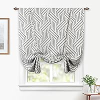 Vista 15 de DriftAway Cenefa de Lino Estilo Granja con Forro de Doble Capa con Aislamiento Térmico para Oscurecer la Habitación, Cenefas Opacas para Ventana