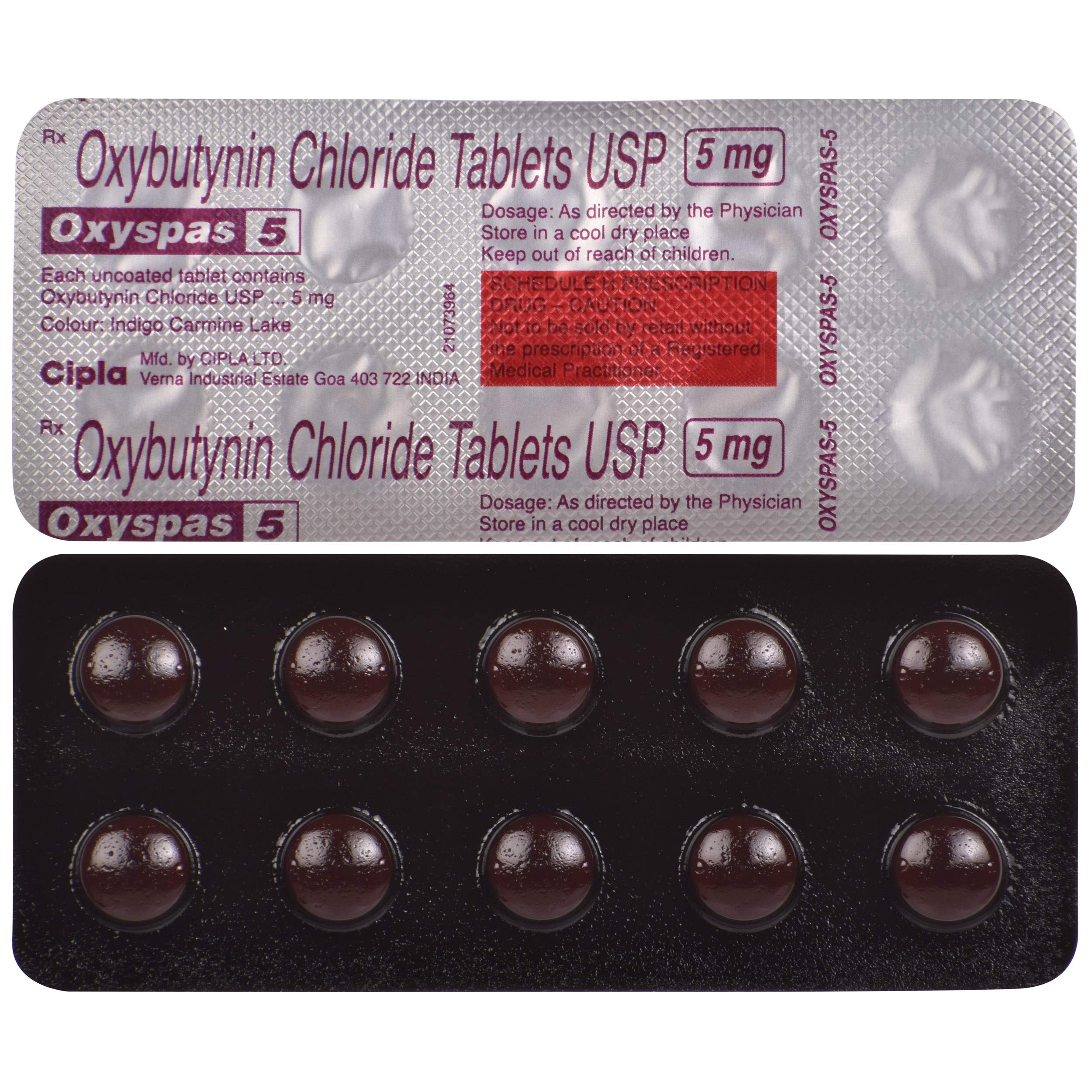 Oxyspas 5 - Strip of 10 Tablets
