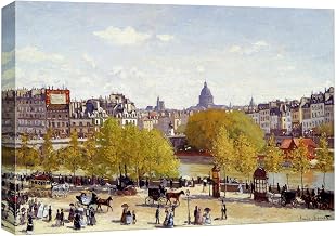 wall26 - Quai du Louvre,1867 by Claude Monet - Impressionist Modern Art - Canvas Art Home Art - 32x48 inches