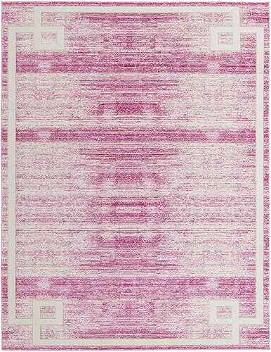 Miniatura 3 de Unique Loom Uptown Collection - Alfombra de área Lenox Hill (7' 10' x 10' Rectángulo, Rosa Marfil)