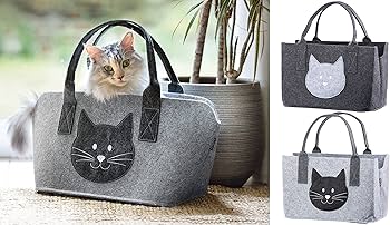 filztasche mit katzenmotiv